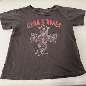 ROWDY SPROUT KIDS GUNS N ROSES TEE SIZE 4T GRAY VINTAGE‎